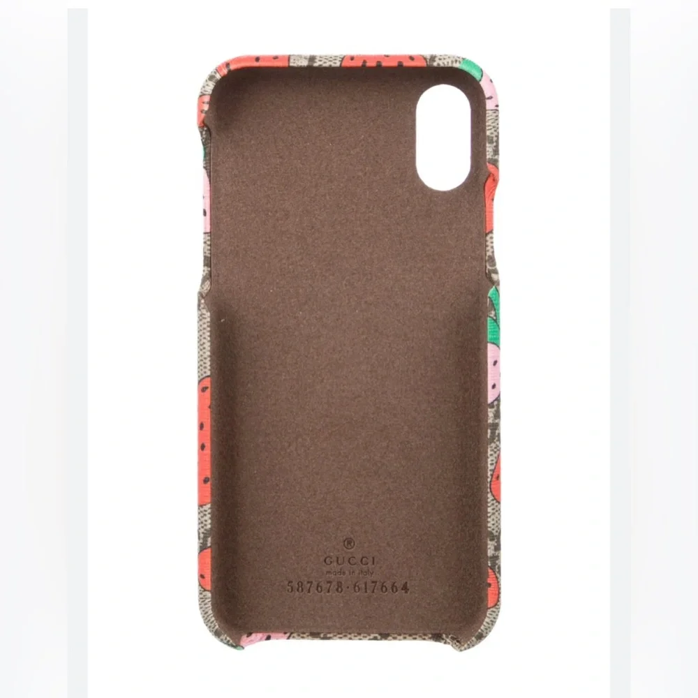 Gucci GG Supreme IPhone Case, Strawberry, New in Box, Retail $275